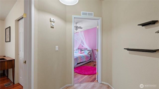 10615 SE Handicap Dr, Warden, WA 98857 - hall featuring wood finished floors