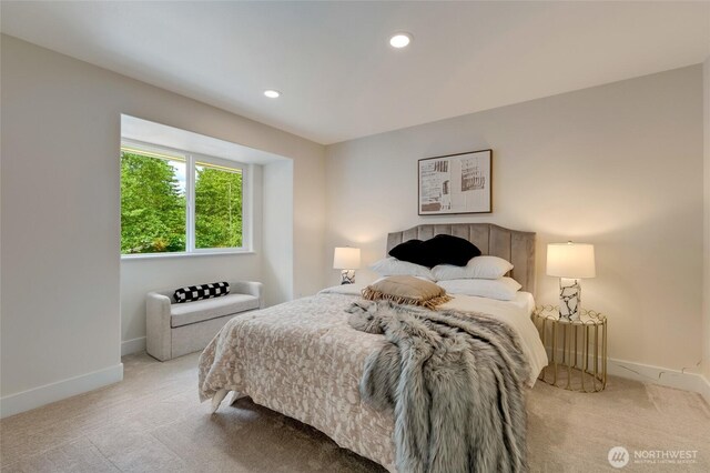 12805 Ruggs Lake Rd, Everett, WA 98208 - bedroom featuring carpet flooring, baseboards, and recessed lighting