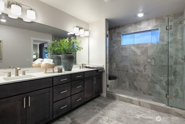 13214 NE 127th Ct Unit B, Kirkland, WA 98034 - full bath with a shower stall and double vanity