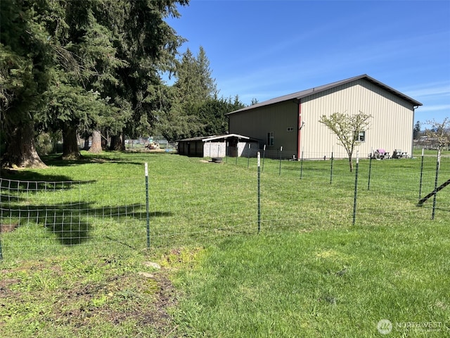 137 La Due Cemetery Rd, Onalaska, WA 98570 - view of yard featuring a pole building and an outdoor structure