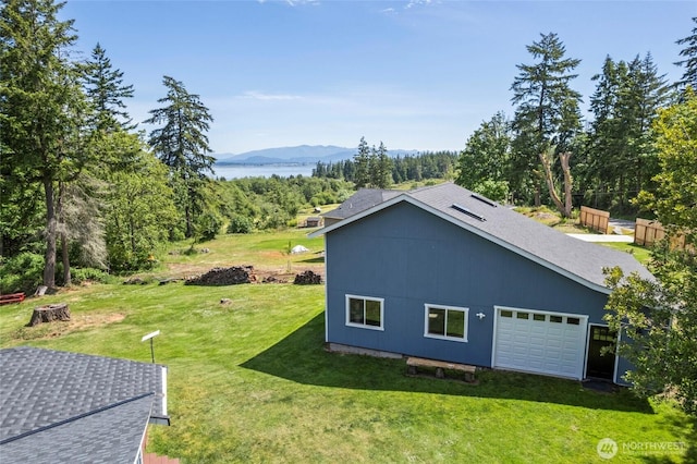1555 Silver Lake Rd, Oak Harbor, WA 98277 - view of home's exterior featuring a mountain view and a yard