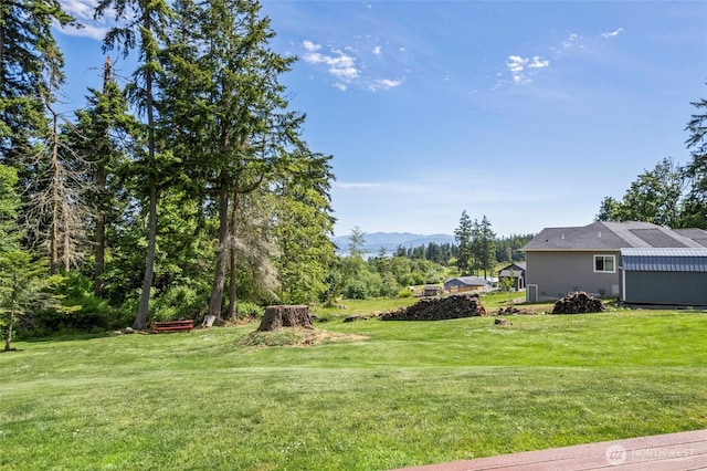 1555 Silver Lake Rd, Oak Harbor, WA 98277 - view of grassy yard with a mountain view