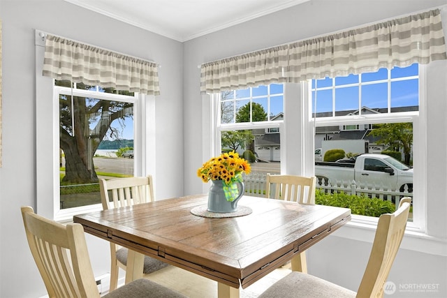 1060 Peace Portal Dr, Blaine, WA 98230 - dining room featuring crown molding
