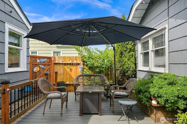 1060 Peace Portal Dr, Blaine, WA 98230 - wooden deck featuring fence