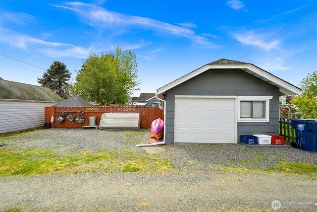 1060 Peace Portal Dr, Blaine, WA 98230 - garage featuring fence