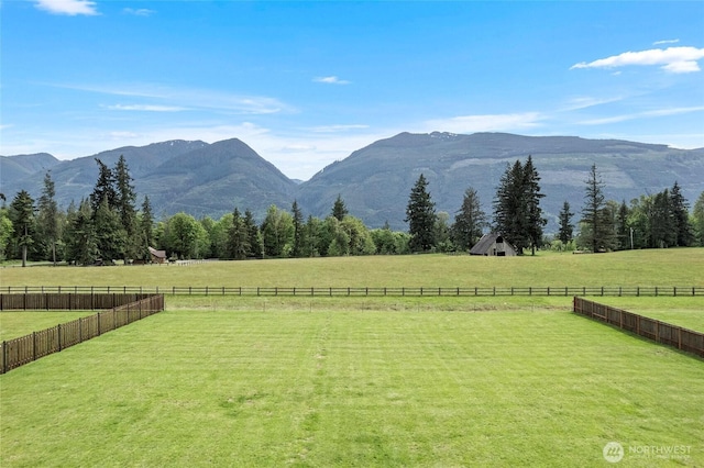mountain view with rural landscape and a pastoral area