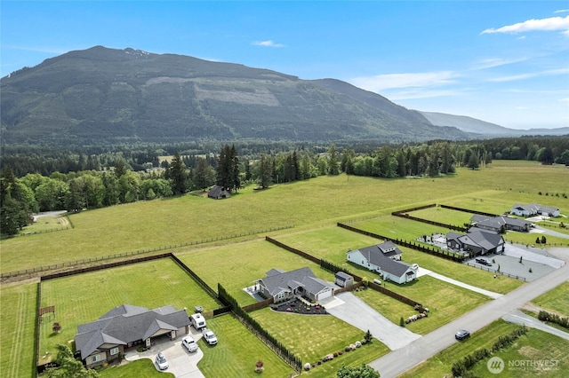 overview of rural landscape featuring mountains