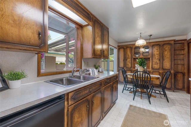 1102 S Villard St, Tacoma, WA 98465 - kitchen featuring dishwashing machine, a sink, healthy amount of natural light, and light countertops