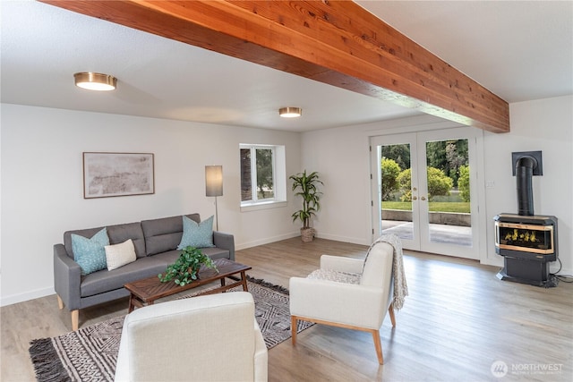 2419 Rocky Point Rd NW, Bremerton, WA 98312 - living area with plenty of natural light, wood finished floors, and french doors