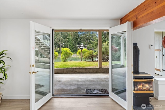 2419 Rocky Point Rd NW, Bremerton, WA 98312 - entryway with wood finished floors and french doors