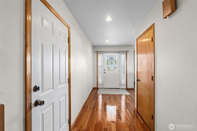 995 S Miner St, Colville, WA 99114 - entryway with wood finished floors, recessed lighting, and baseboards