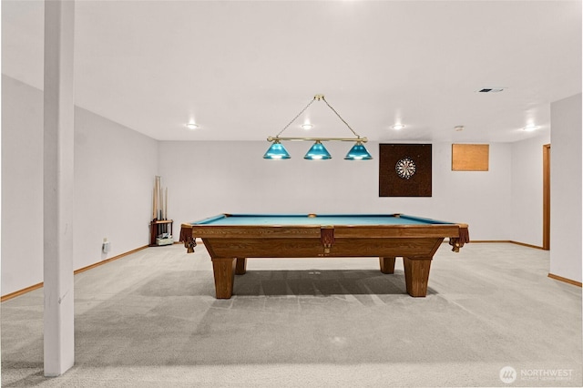 995 S Miner St, Colville, WA 99114 - game room with carpet flooring, pool table, and baseboards