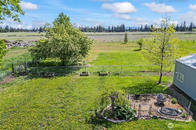 5211 S Aspen, Spokane, WA 99224 - view of yard featuring a view of rural / pastoral area and a vegetable garden
