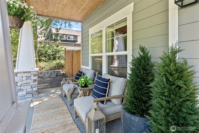 191 E Sterling Dr, Allyn, WA 98524 - view of patio featuring a porch