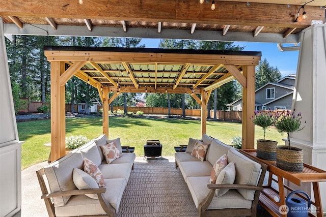 191 E Sterling Dr, Allyn, WA 98524 - view of patio featuring an outdoor living space