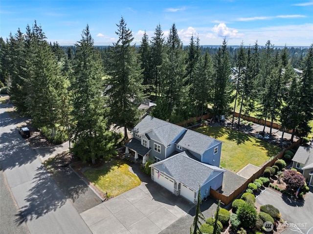 191 E Sterling Dr, Allyn, WA 98524 - bird's eye view of a heavily wooded area