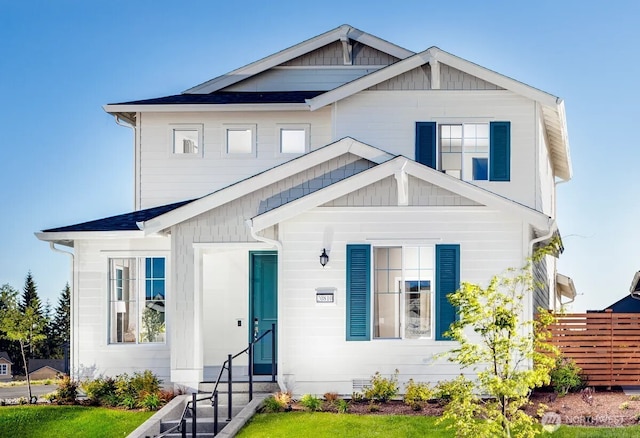 view of front of home with entry steps