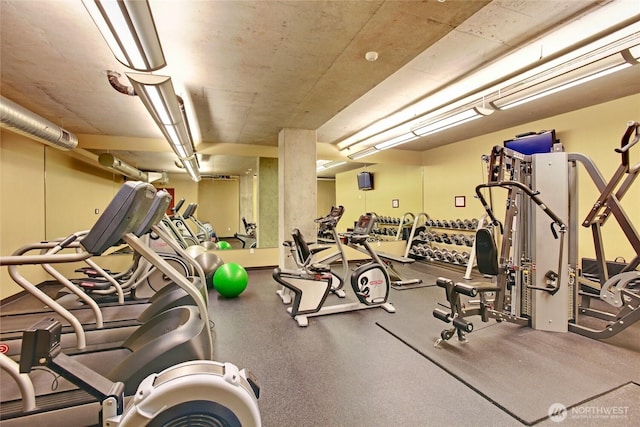view of exercise room