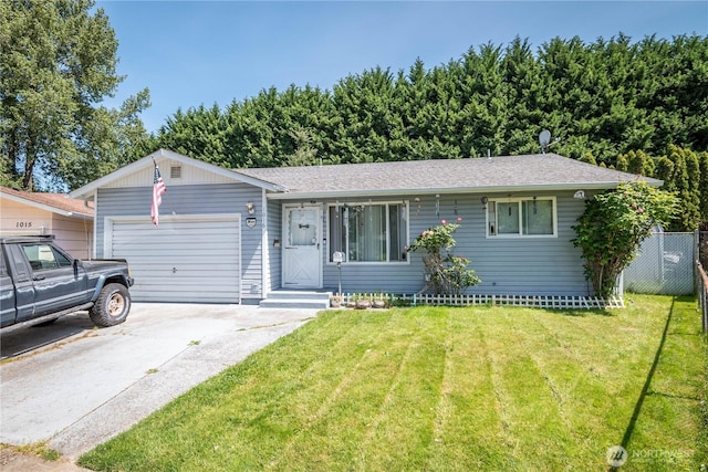 1016 Oak, Kelso, WA 98626 - ranch-style home with a garage, concrete driveway, and roof with shingles