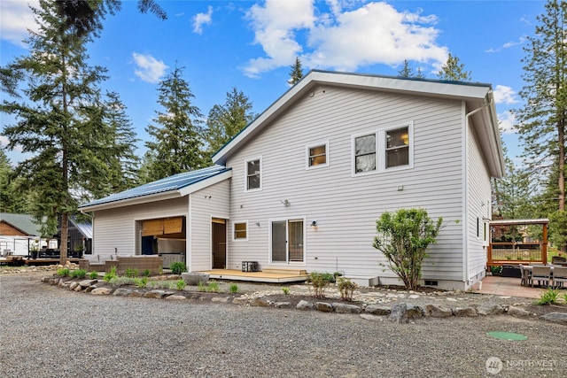 60 Spruce Ln, Ronald, WA 98940 - rear view of property with a wooden deck and a patio