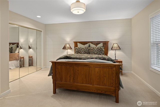 60 Spruce Ln, Ronald, WA 98940 - bedroom with light carpet, baseboards, and a closet
