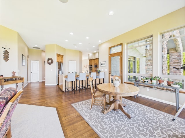8144 Todderjen Ln SW, Olympia, WA 98512 - dining room with wood finished floors, recessed lighting, and baseboards