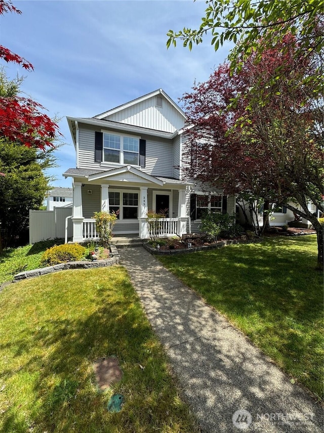 view of front of property with covered porch