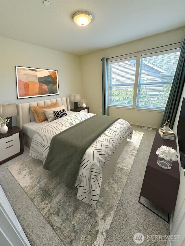 view of carpeted bedroom