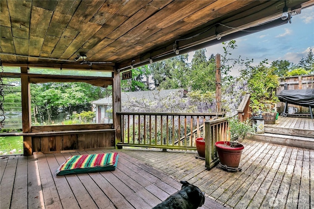 view of wooden deck