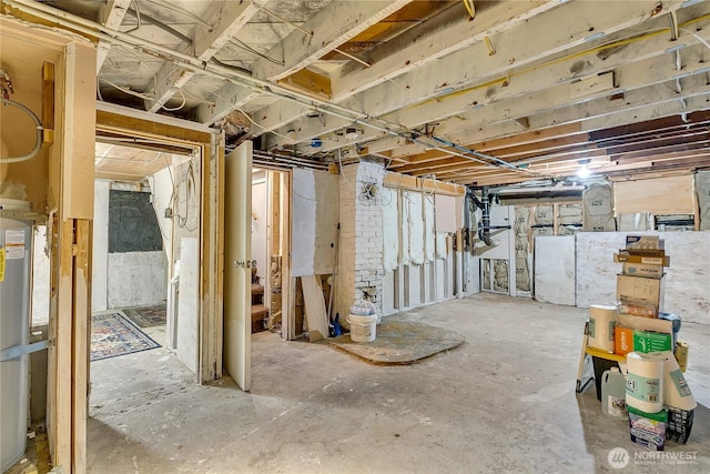 view of unfinished below grade area