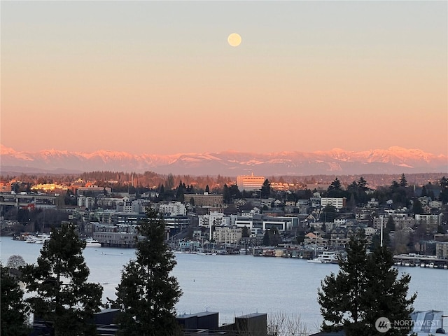 2400 Aurora Ave N Unit 202, Seattle, WA 98109 - aerial view at dusk of a water view