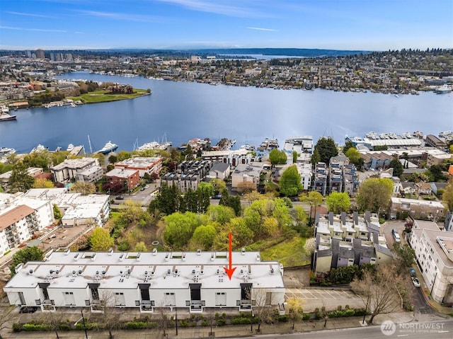 2400 Aurora Ave N Unit 202, Seattle, WA 98109 - drone / aerial view of a large body of water