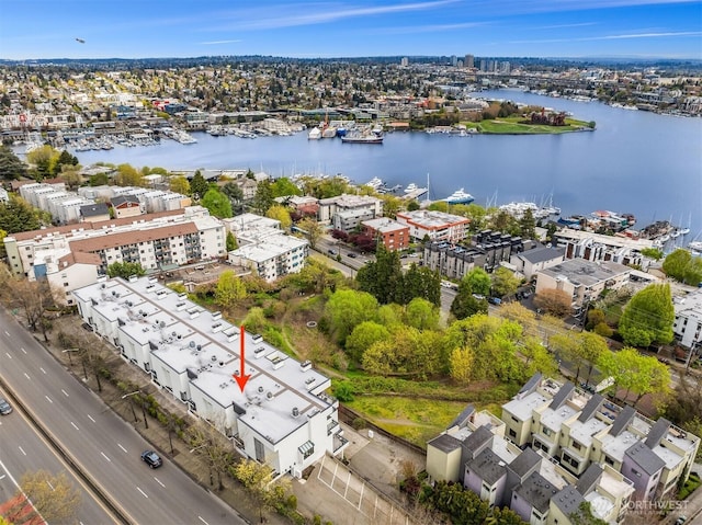 2400 Aurora Ave N Unit 202, Seattle, WA 98109 - drone / aerial view of a nearby body of water