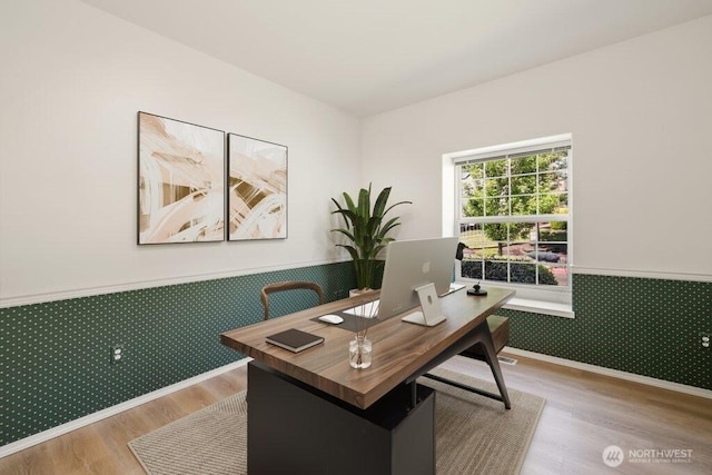 5007 70th Avenue Ct W Unit 7A, University Place, WA 98467 - office featuring a wainscoted wall and wood finished floors