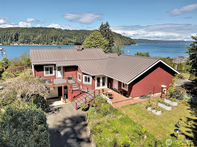 8820 E State Route 106, Union, WA 98592 - view from above of property with a heavily wooded area and a nearby body of water