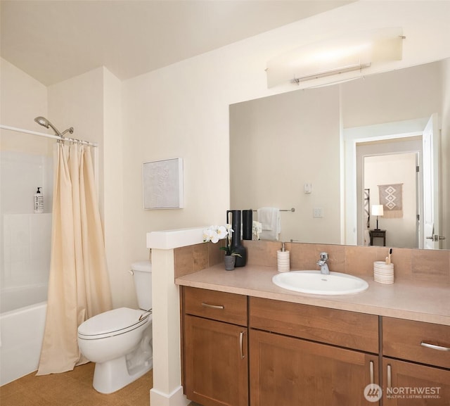 1748 25th Walk NE, Issaquah, WA 98029 - full bathroom with toilet, vanity, and shower / bath combo with shower curtain