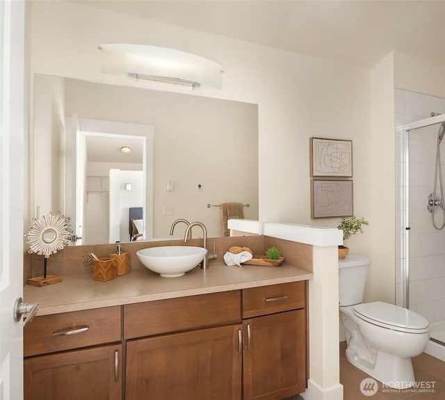 1748 25th Walk NE, Issaquah, WA 98029 - bathroom with vanity, toilet, and a stall shower