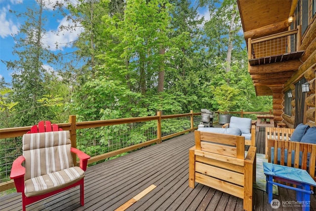 1465 Magnolia Ln, Camano Island, WA 98282 - deck featuring an outdoor hangout area