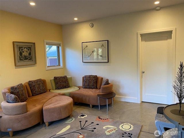11191 Valley Heights Cir NE, Bainbridge Island, WA 98110 - living area featuring recessed lighting and baseboards
