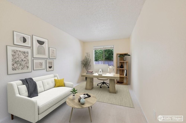 12525 NE 145th Pl Unit F105, Kirkland, WA 98034 - office with a textured ceiling, baseboards, and carpet flooring