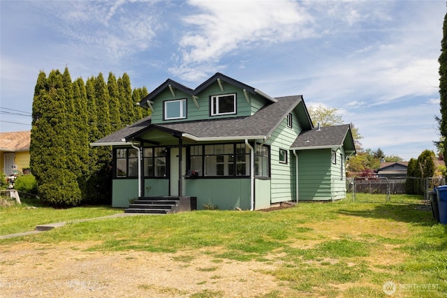 6835 S I St, Tacoma, WA 98408 - bungalow-style home with a sunroom and a shingled roof