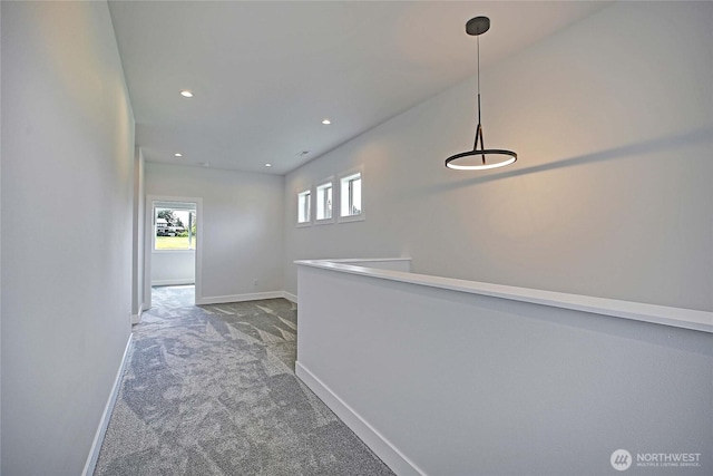1458 Larkspur Ln, Camano Island, WA 98282 - corridor featuring baseboards, carpet flooring, and recessed lighting