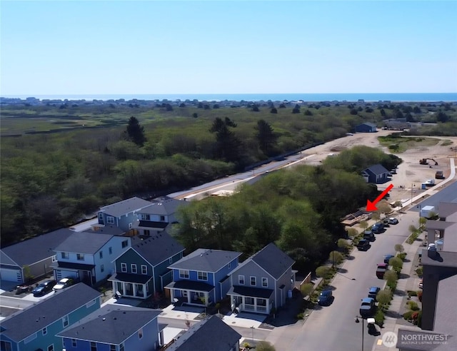 aerial perspective of suburban area