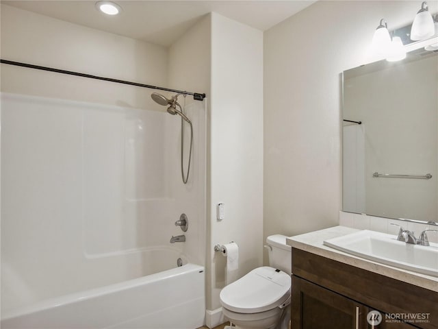 2668 83rd Avenue Ct E, Edgewood, WA 98371 - full bath with toilet, vanity, and shower / bath combination