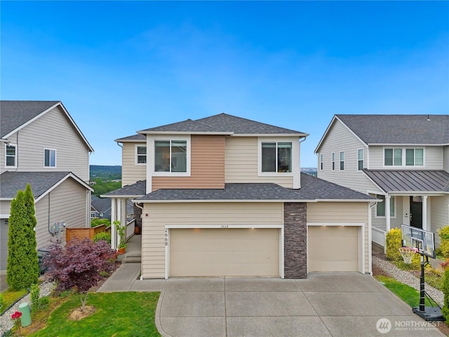 2668 83rd Avenue Ct E, Edgewood, WA 98371 - traditional-style home featuring driveway, an attached garage, and roof with shingles
