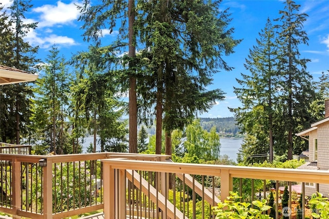 104 Point Fosdick Cir NW, Gig Harbor, WA 98335 - wooden terrace featuring a water view