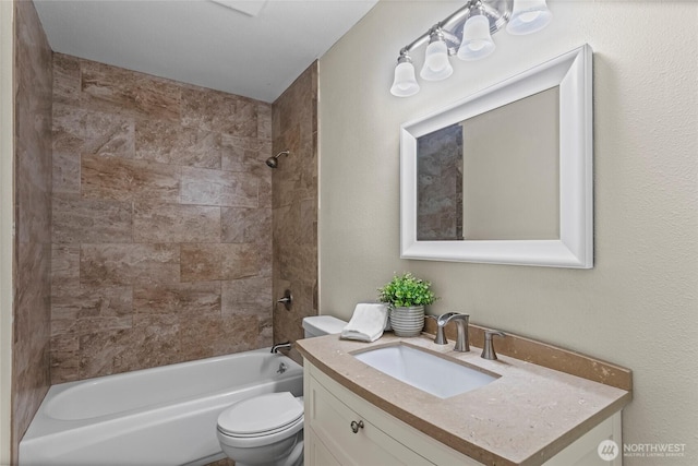 104 Point Fosdick Cir NW, Gig Harbor, WA 98335 - bathroom featuring toilet, bathing tub / shower combination, and vanity