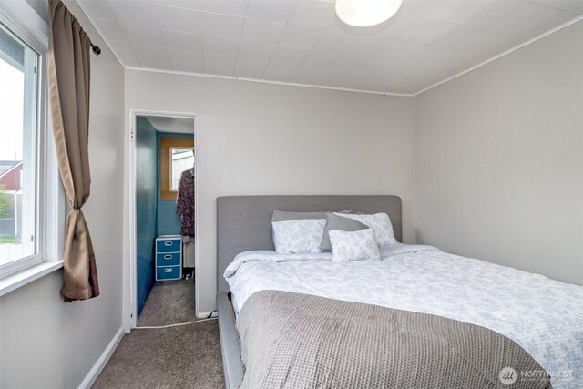 213 S 70th St, Tacoma, WA 98408 - bedroom with carpet floors, crown molding, and baseboards