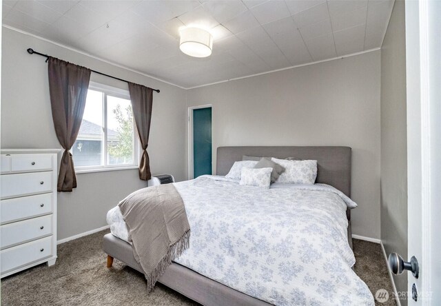213 S 70th St, Tacoma, WA 98408 - bedroom featuring carpet floors, baseboards, and crown molding