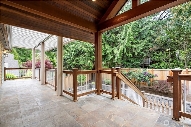 16915 SE 39th St, Bellevue, WA 98008 - view of patio / terrace featuring fence